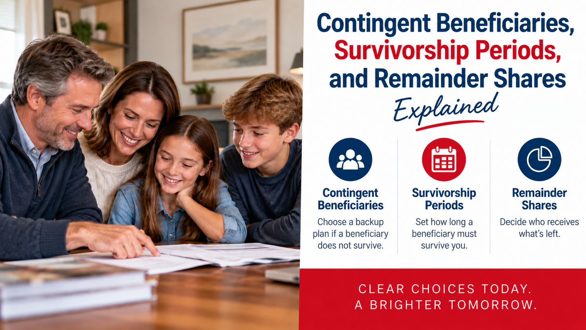 Contingent Beneficiaries, Survivorship Periods, and Remainder Shares Explained