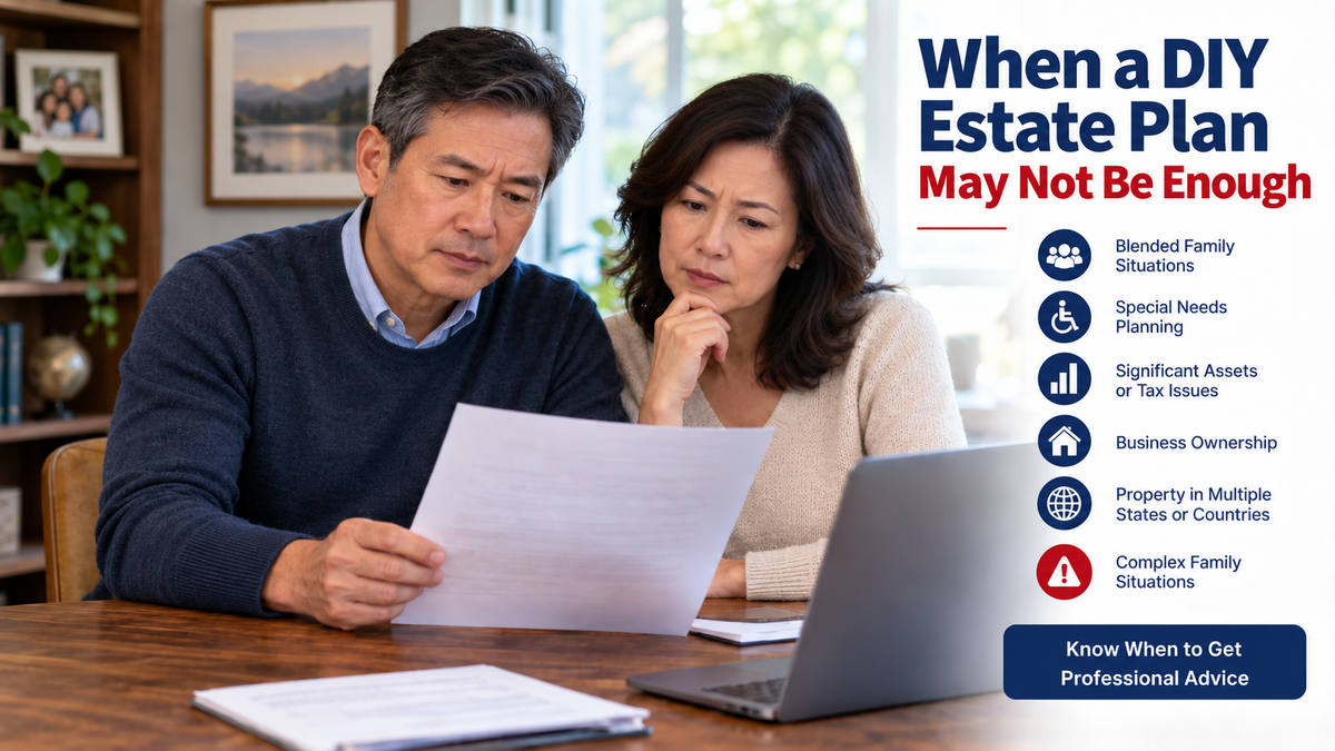 When a DIY Estate Plan May Not Be Enough