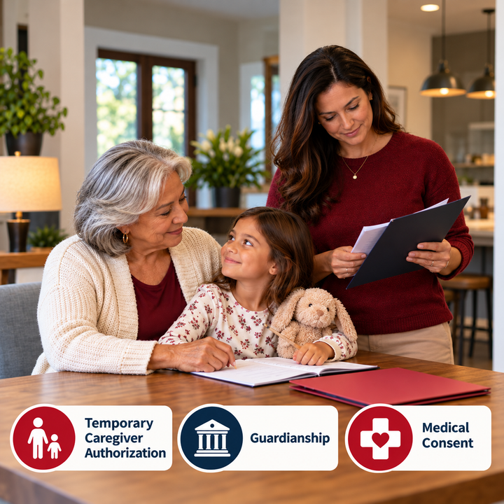 Temporary Caregiver Authorization vs. Guardianship vs. Medical Consent