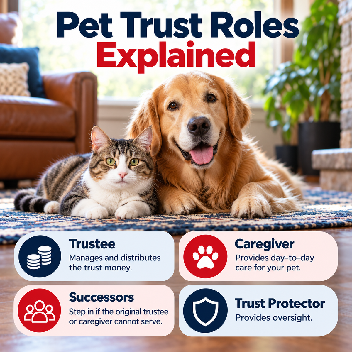 Pet Trust Roles Explained: Trustee, Caregiver, Successors, and Trust Protector