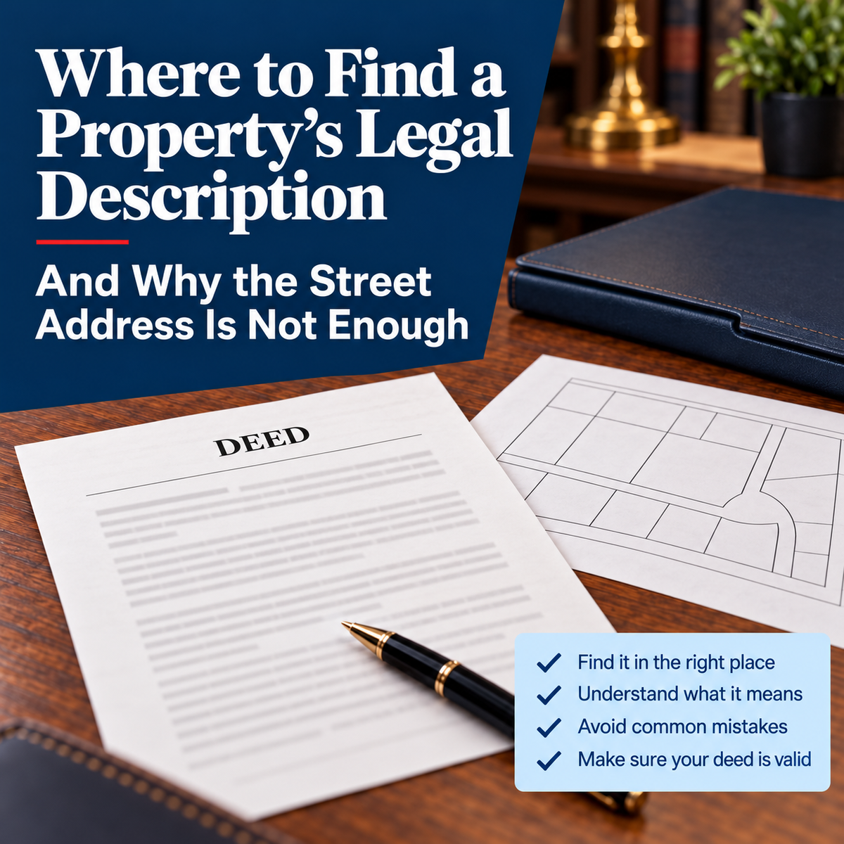 Where to Find a Property’s Legal Description and Why the Street Address Is Not Enough