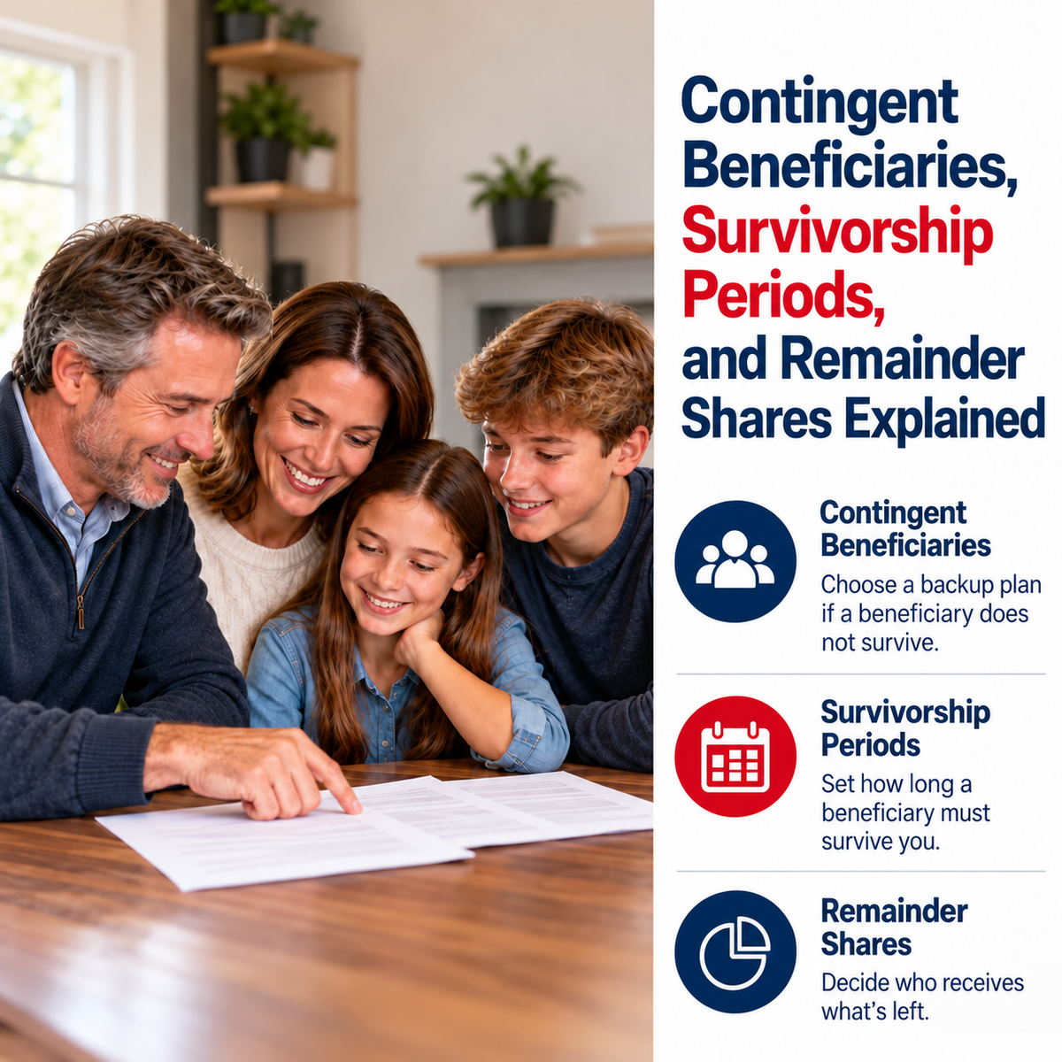 Contingent Beneficiaries, Survivorship Periods, and Remainder Shares Explained