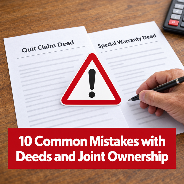 10 Common Mistakes with Deeds and Joint Ownership