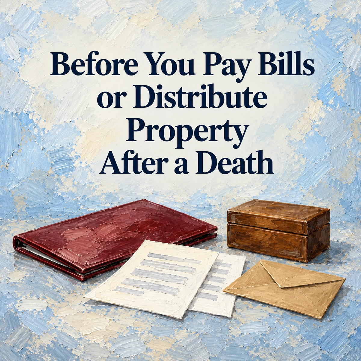 Before You Pay Bills or Distribute Property After a Death