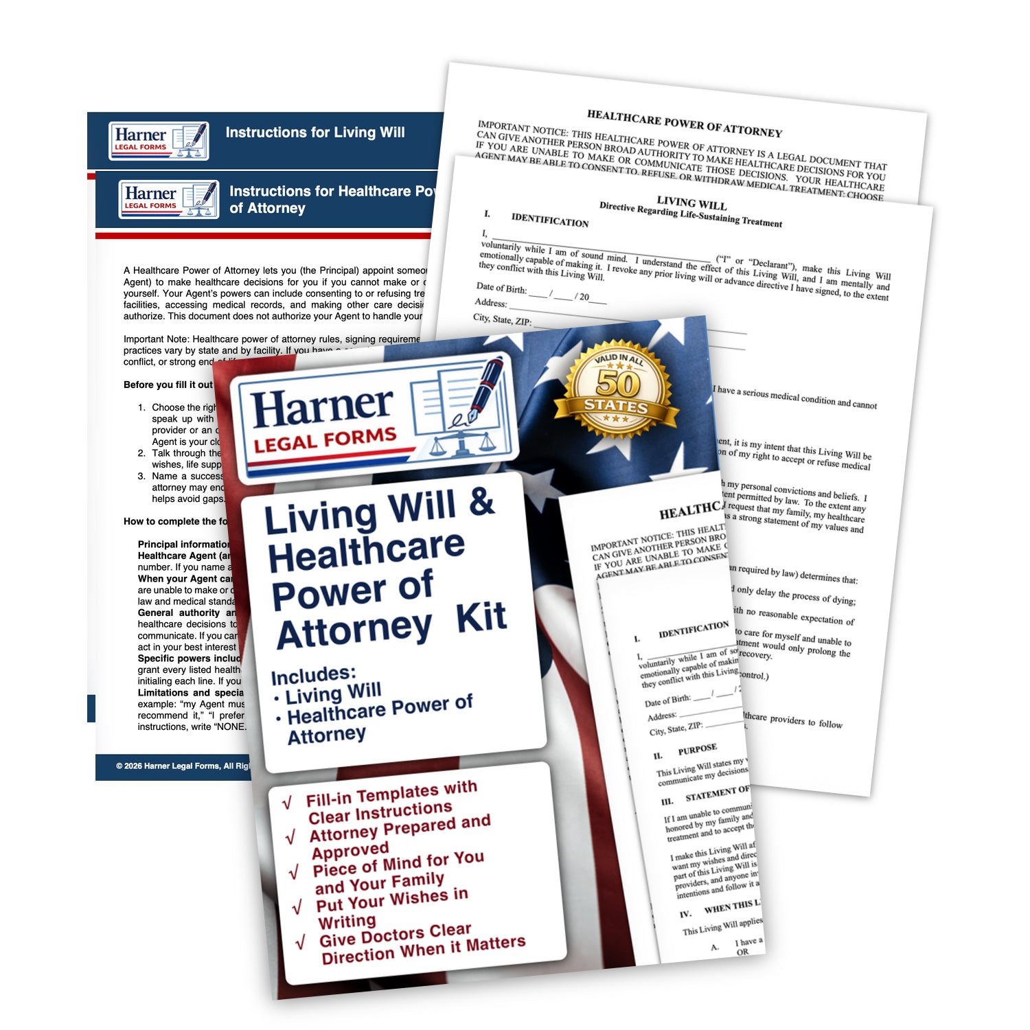 Living Will and Healthcare Power of Attorney Kit