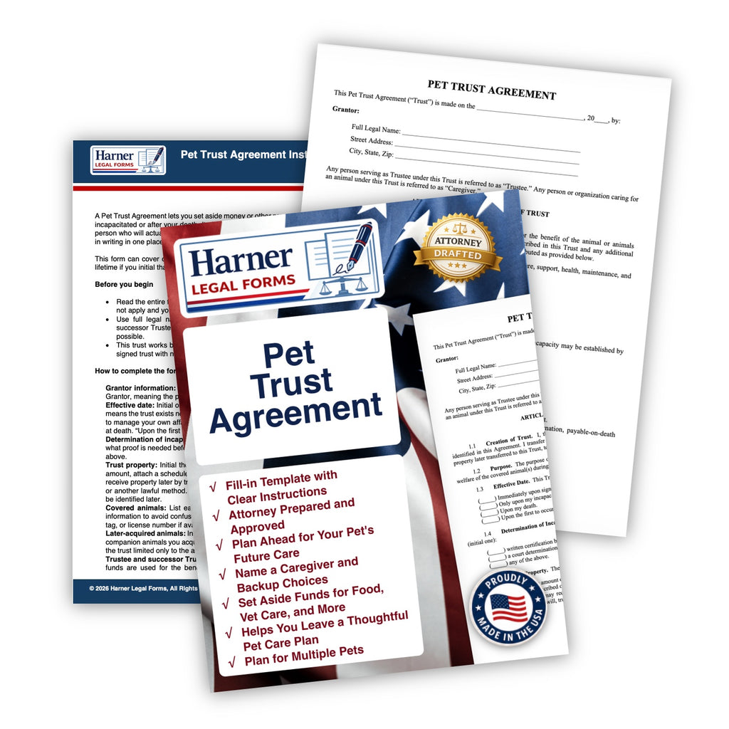 Pet Trust Agreement Kit