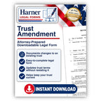 Trust Amendment downloadable legal form by Harner Legal Forms