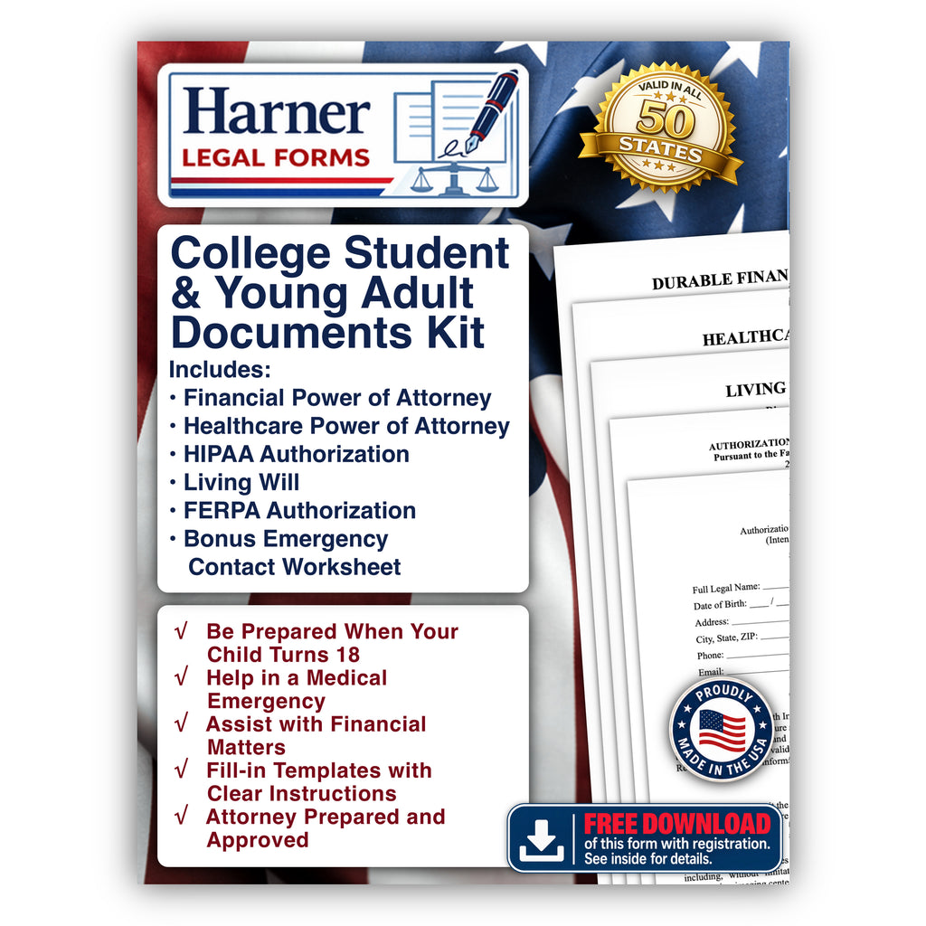 College Student & Young Adult Legal Documents Kit
